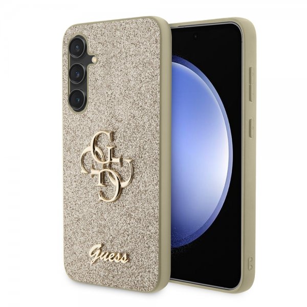 Guess Samsung Galaxy S23 FE Cover Fixed Glitter Guld