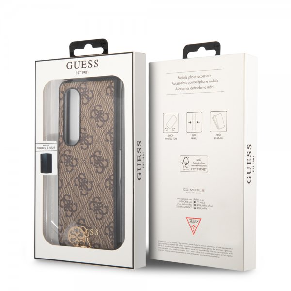 Guess Samsung Galaxy Z Fold 4 Cover 4G Charms Brun