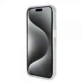 Guess iPhone 15 Pro Max Cover Ring Stand Glitter MagSafe Transparent
