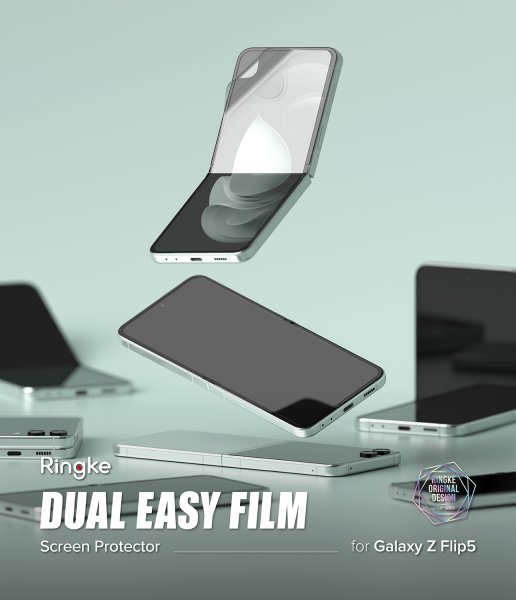 Ringke Samsung Galaxy Z Flip 5 Skærmbeskyttelse Dual Easy Film 2-pak