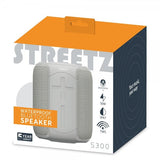 Streetz Højttaler S300 Waterproof Bluetooth Højttaler Grå