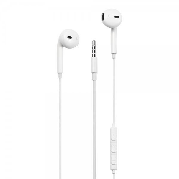 Streetz Hovedtelefoner E100 Semi-In-Ear Høretelefoner 3.5mm Hvid
