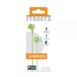 Streetz Hovedtelefoner E110 Earbuds 3.5mm Grøn