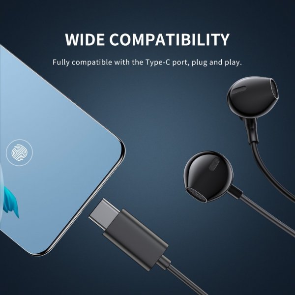 Joyroom Høretelefoner JR-EC03 USB-C Sort