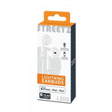 Streetz Høretelefoner L200 Lightning Earbuds Hvid
