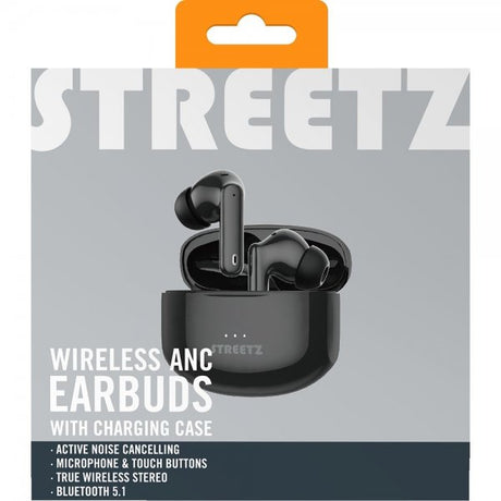 Streetz Høretelefoner T500 Wireless ANC Earbuds Sort