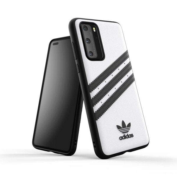 Adidas Huawei P40 Cover OR 3 Stripes Snap Case Hvid Sort