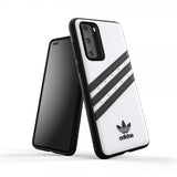 Adidas Huawei P40 Cover OR 3 Stripes Snap Case Hvid Sort