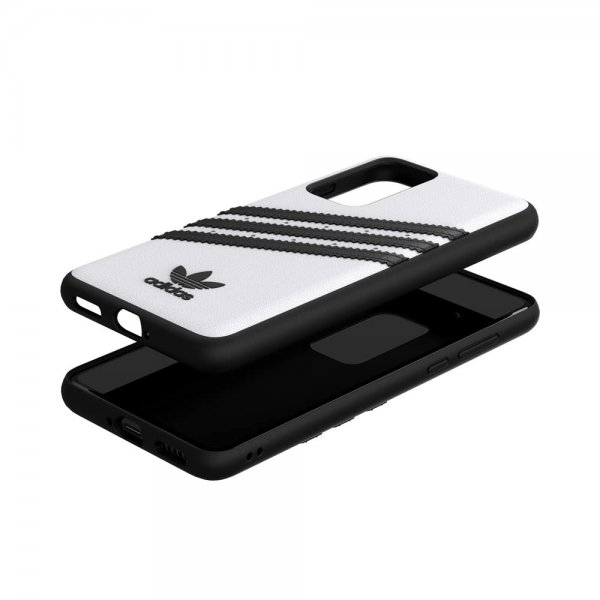 Adidas Huawei P40 Cover OR 3 Stripes Snap Case Hvid Sort