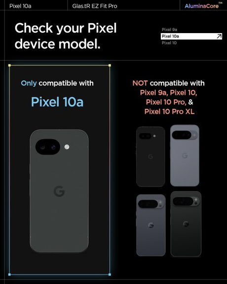 Spigen Google Pixel 10a Skærmbeskytter GLAS.tR EZ Fit Pro 2-pak