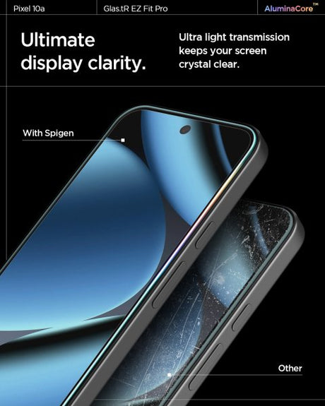 Spigen Google Pixel 10a Skærmbeskytter GLAS.tR EZ Fit Pro 2-pak