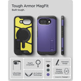 Spigen Google Pixel 10a Cover Tough Armor MagFit Ash Violet