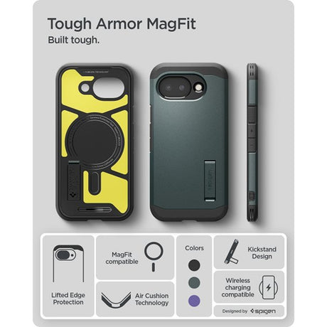 Spigen Google Pixel 10a Cover Tough Armor MagFit Abyss Green