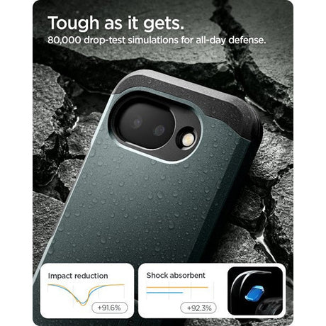 Spigen Google Pixel 10a Cover Tough Armor MagFit Abyss Green