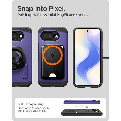 Spigen Google Pixel 10a Cover Tough Armor MagFit Ash Violet