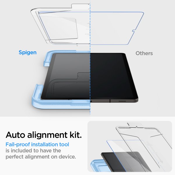 Spigen Samsung Galaxy Tab S9 Plus/Galaxy Tab S10 Plus Skærmbeskyttelse GLAS.tR EZ Fit