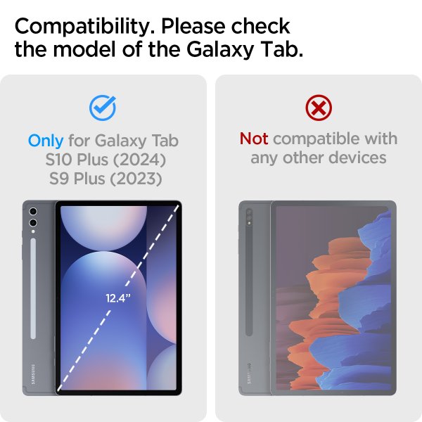 Spigen Samsung Galaxy Tab S9 Plus/Galaxy Tab S10 Plus Cover Tough Armor Pro Sort