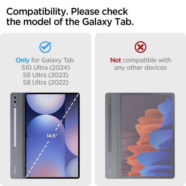 Spigen Samsung Galaxy Tab S8 Ultra/S9 Ultra/S10 Ultra Cover Thin Fit Pro Sort