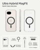 Spigen Google Pixel 10a Cover Ultra Hybrid MagFit Clear Graphite