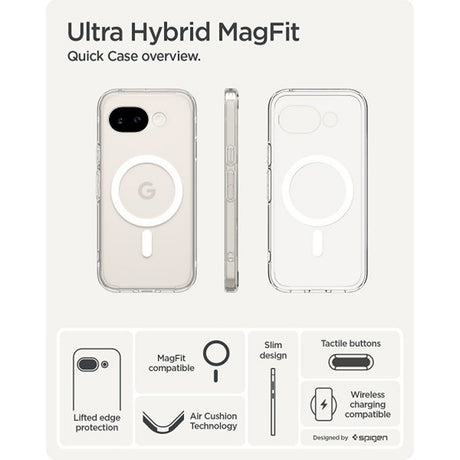 Spigen Google Pixel 10a Cover Ultra Hybrid MagFit Clear White