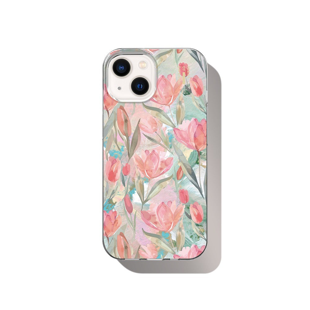 Ideal of Sweden iPhone 13/14/15/16e/17e Cover Clear Case MagSafe Tulip Bloom