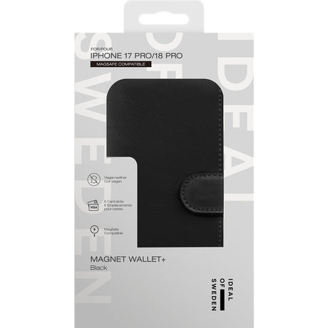 Ideal of Sweden iPhone 17 Pro/iPhone 18 Pro Etui Magnet Wallet+ MagSafe Sort