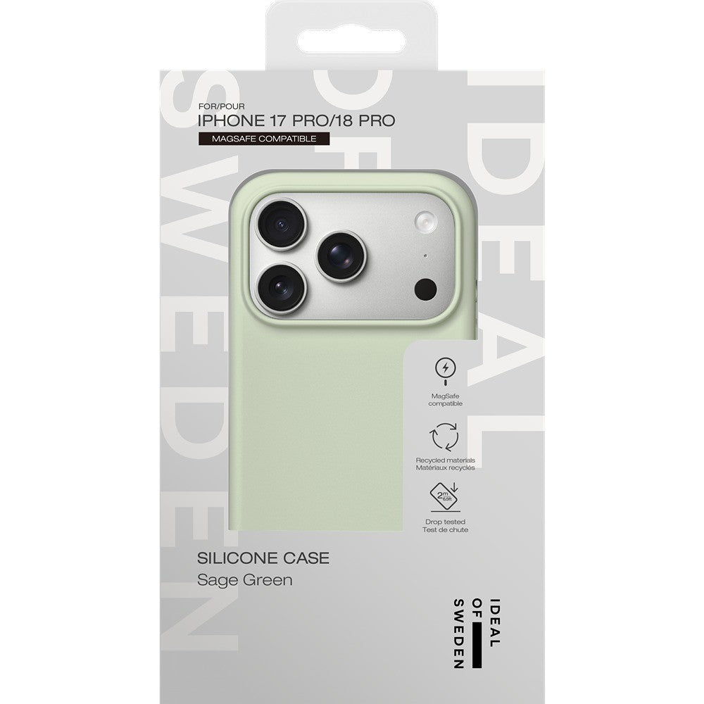 Ideal of Sweden iPhone 17 Pro/iPhone 18 Pro Cover Silicone Case MagSafe Sage Green