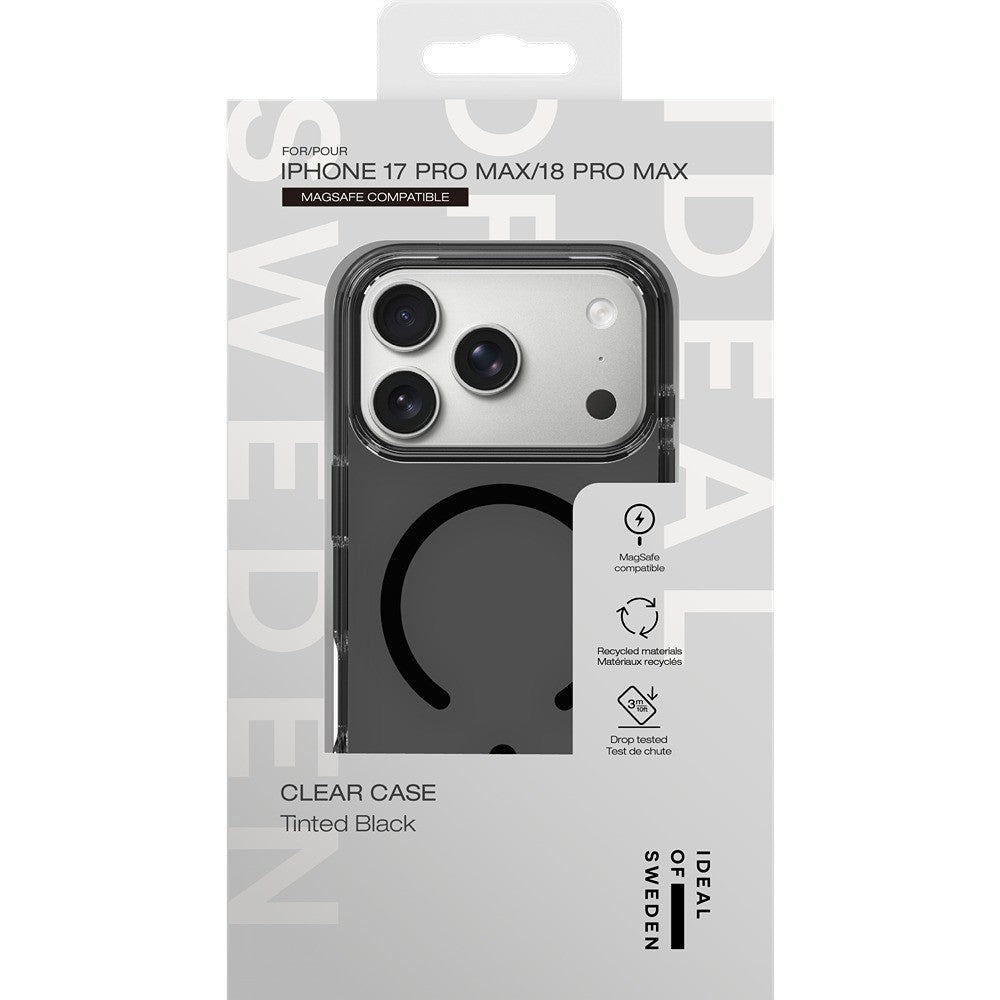 Ideal of Sweden iPhone 17 Pro Max/iPhone 18 Pro Max Cover Clear Case MagSafe Tinted Black