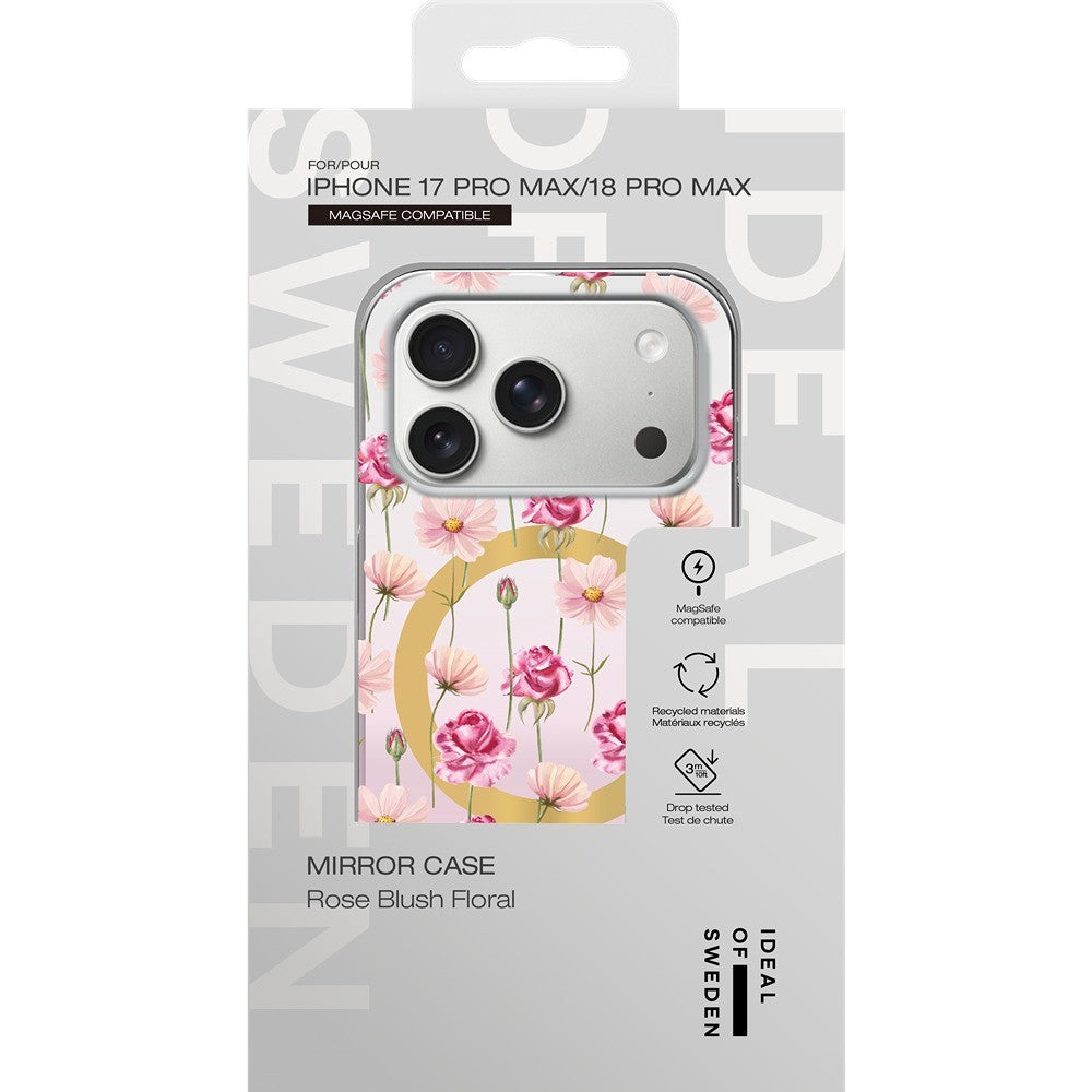 Ideal of Sweden iPhone 17 Pro Max/iPhone 18 Pro Max Cover Mirror Case MagSafe Rose Blush Floral