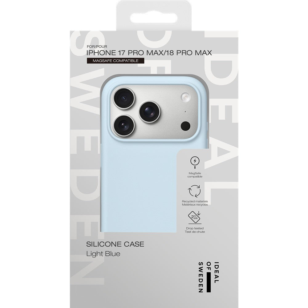 Ideal of Sweden iPhone 17 Pro Max/iPhone 18 Pro Max Cover Silicone Case MagSafe Lyseblå