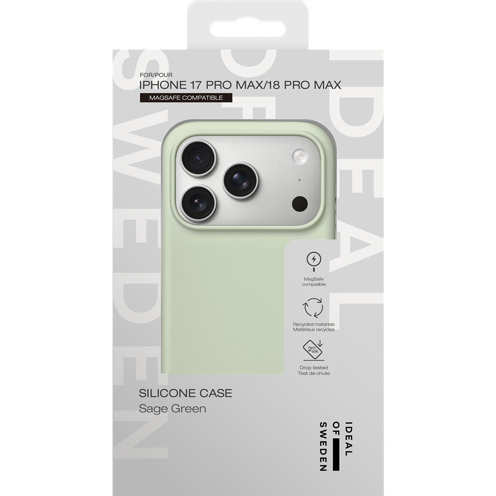 Ideal of Sweden iPhone 17 Pro Max/iPhone 18 Pro Max Cover Silicone Case MagSafe Salviegrøn