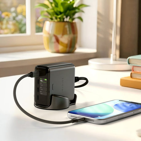 Satechi ChargeView 140W skrivebordslader Space Black