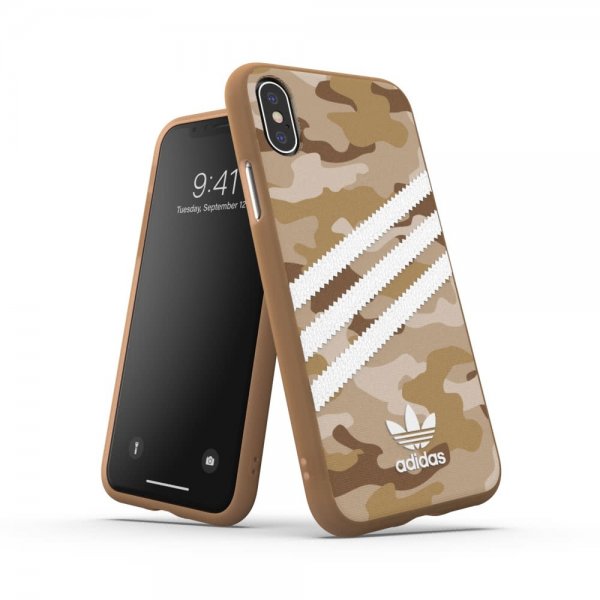 Adidas iPhone X/Xs Cover ELLER 3-Stripes Snap Case Camo FW19 Raw Gold