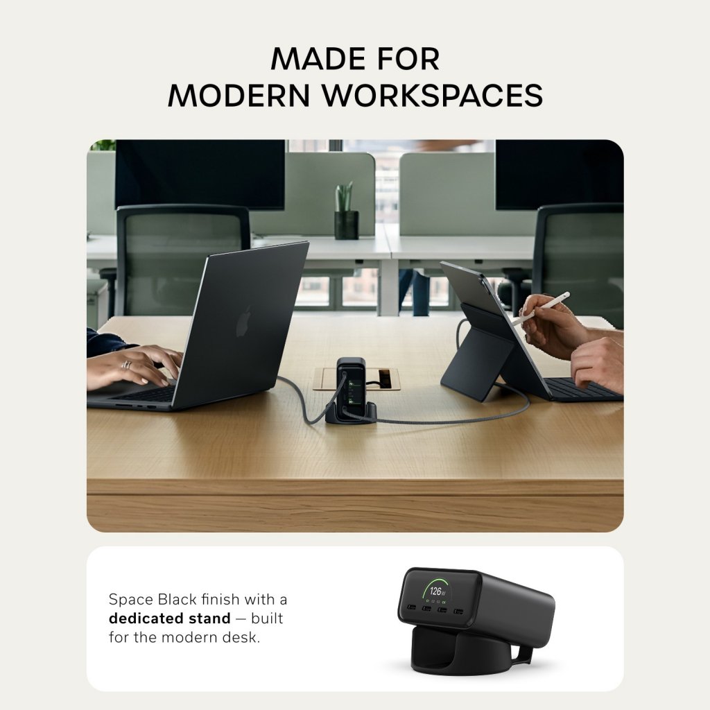 Satechi ChargeView 140W skrivebordslader Space Black