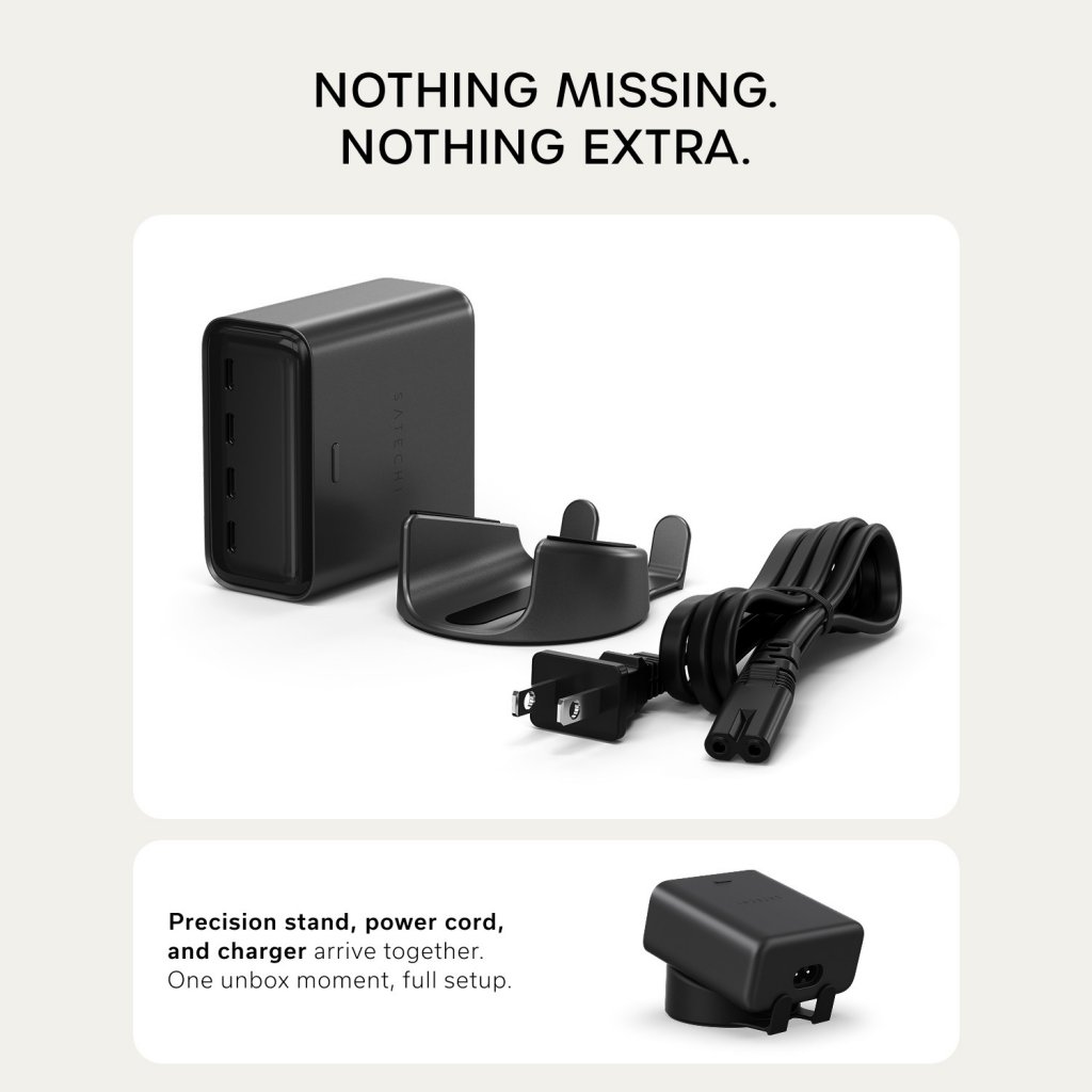 Satechi ChargeView 140W skrivebordslader Space Black
