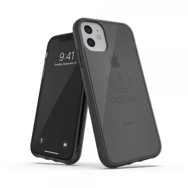 Adidas iPhone 11 Cover ELLER Protective Clear Case FW19 Smokey Black