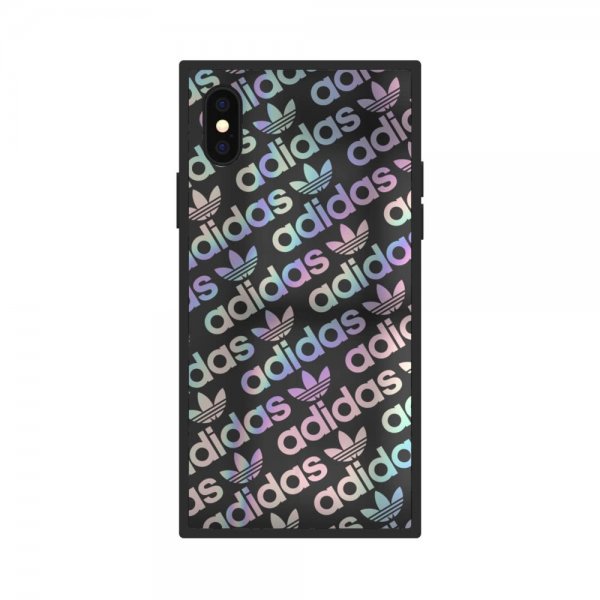 Adidas iPhone X/Xs Cover OR Square Case FW19 Sort Holografisk