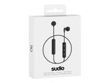 Sudio Tio trådløse in-ear-høretelefoner med vævet kabel - sort