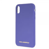 Karl Lagerfeld iPhone Xr Cover Silikone Lagerfeld Guld Logo Lilla