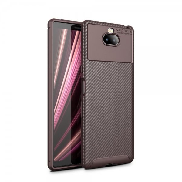 Sony Xperia 10 Plus Cover Kulfibertekstur Brun