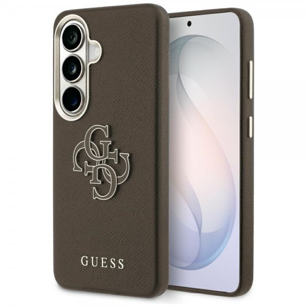 Guess Samsung Galaxy S26 Cover 4G Logo Grained Brun