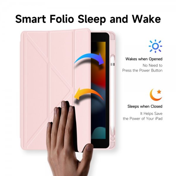 Dux Ducis iPad 10.2 (gen 7/8/9) Cover Magisk Serie Pink