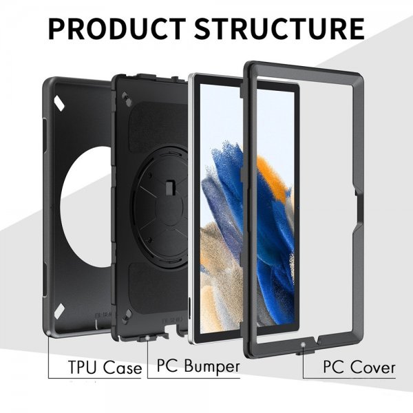 4smarts iPad 10.2 (gen 7/8/9) Cover Rugged Etui Grip Sort