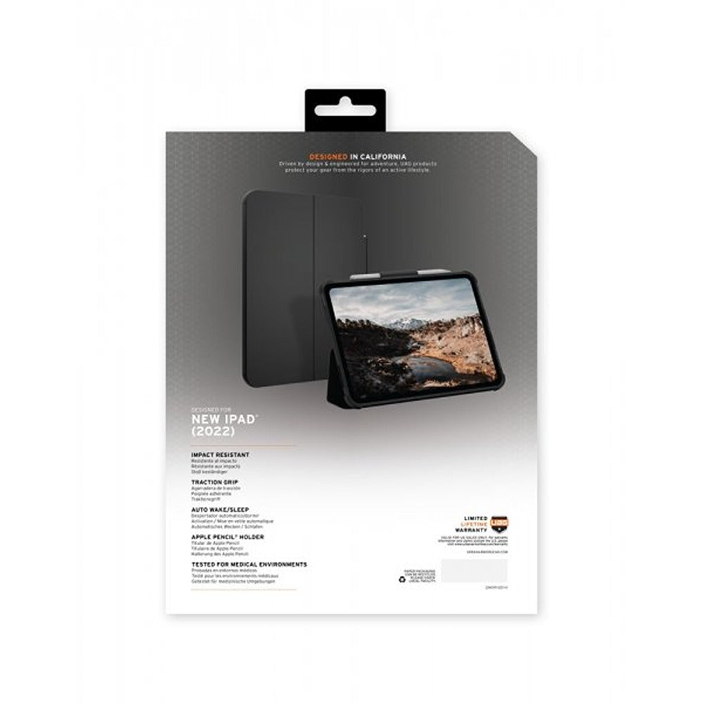 Urban Armor Gear (UAG) iPad 10.9 (gen 10)/iPad 11 (A16) Cover Plyo Folio Sort/Ice