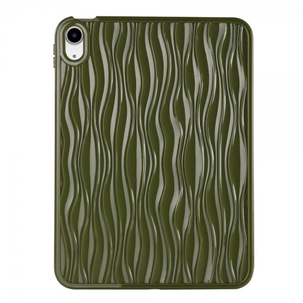 iPad 10.9 (gen 10)/iPad 11 (A16) Cover Bølgetekstur Grøn