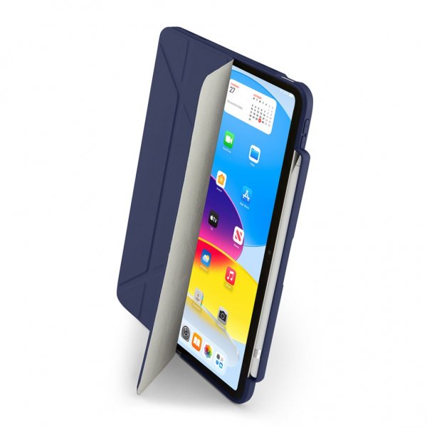 Pipetto iPad 10.9 (gen. 10)/iPad 11 (A16) Cover Origami No3 Pencil Case Mørkeblå