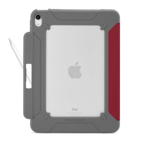 Pipetto iPad 10.9 (Gen 10)/iPad 11 (A16) Cover Origami No2 Pencil Shield Mørkerød