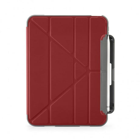 Pipetto iPad 10.9 (Gen 10)/iPad 11 (A16) Cover Origami No2 Pencil Shield Mørkerød