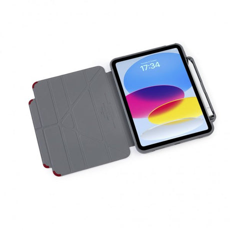 Pipetto iPad 10.9 (Gen 10)/iPad 11 (A16) Cover Origami No2 Pencil Shield Mørkerød