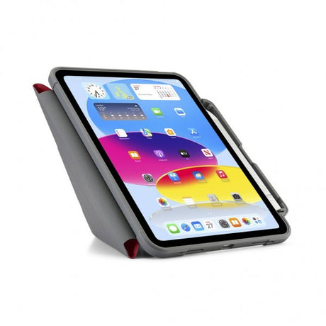 Pipetto iPad 10.9 (Gen 10)/iPad 11 (A16) Cover Origami No2 Pencil Shield Mørkerød